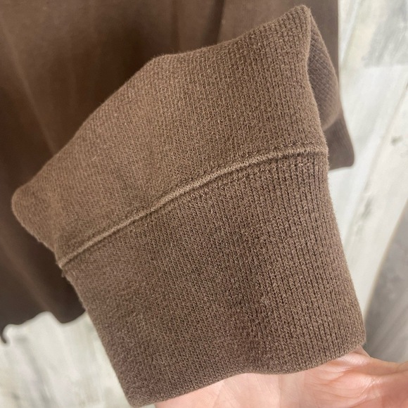Polo Ralph Lauren Sweater Vintage Size 2XL Tall Brown Pullover Quarterzip Logo - Picture 5 of 8